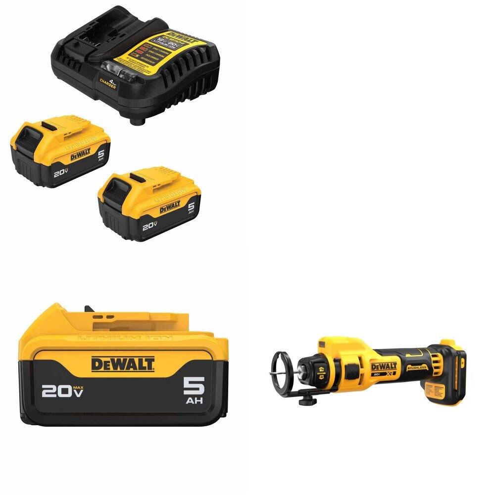 DeWalt DCB205-2C Battery Kit W/ FREE DCB205 Battery and FREE DCE555B Cut-Out Tool