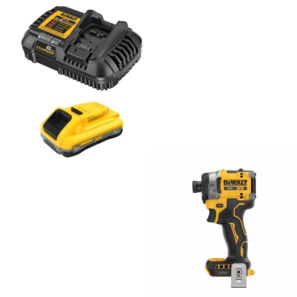 DeWalt DCB2104C Battery/Charger Kit W/ FREE DCF860B Impact Driver