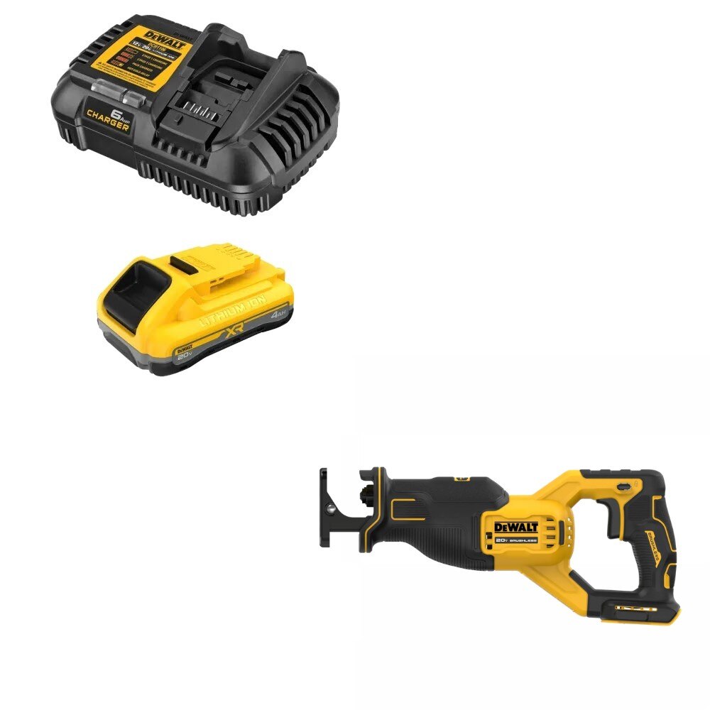 DeWalt DCB2104C Battery/Charger Kit W/ FREE DCS382B Recip Saw