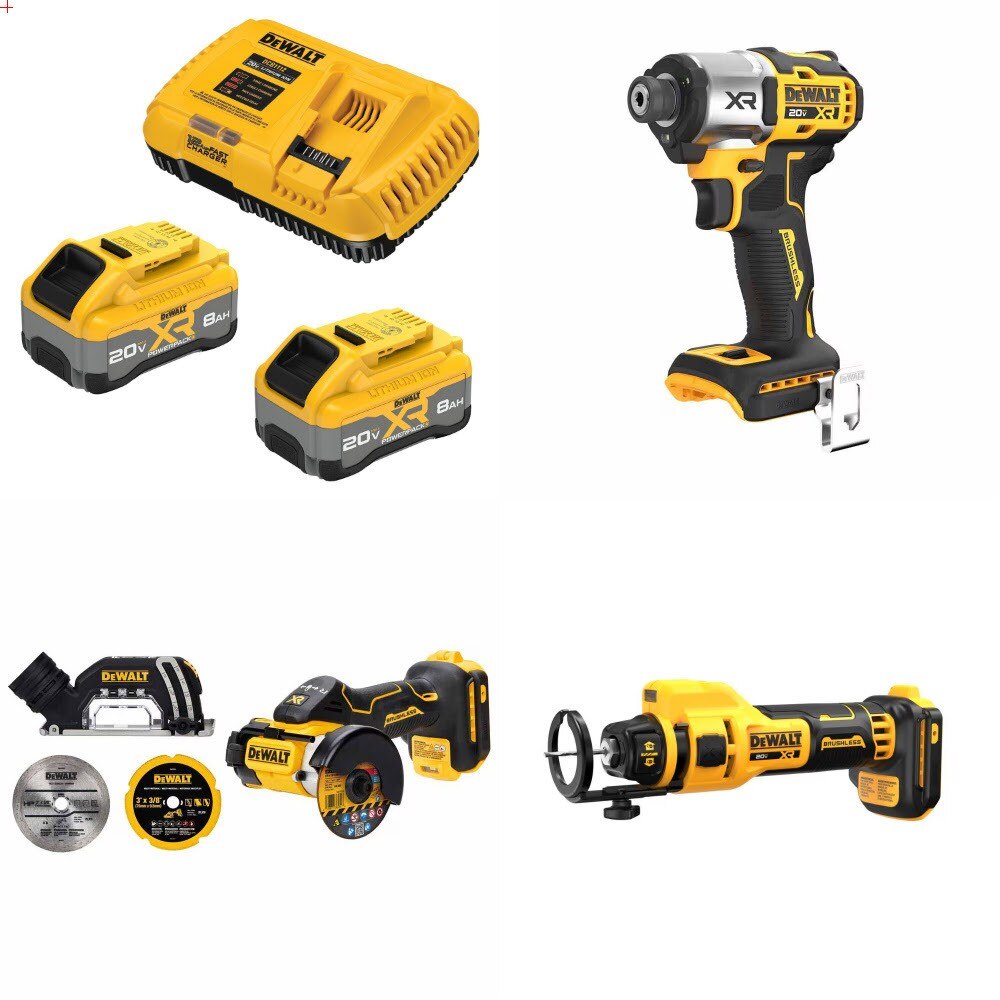 DeWalt 8Ah Battery Kit W/ FREE DCF845B and FREE DCS438B and FREE DCE555B