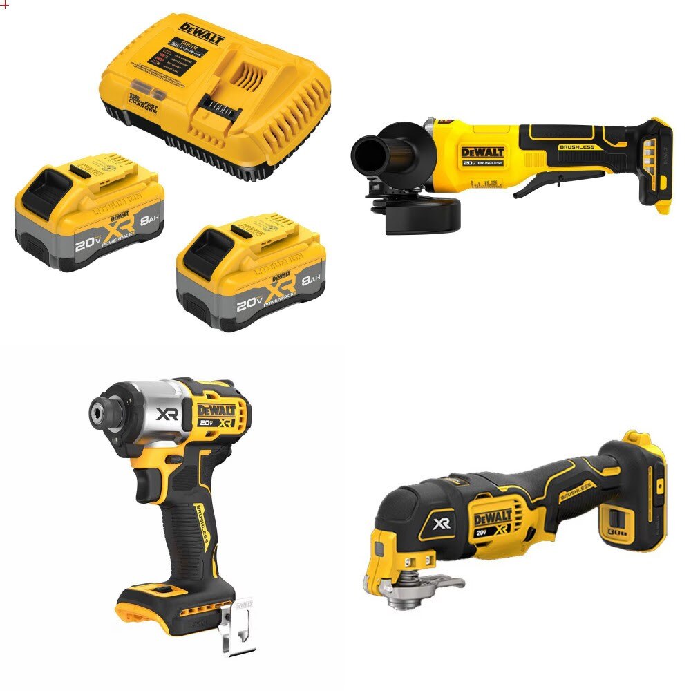 DeWalt DCB2108-2C Starter Kit W/ FREE DCG408B FREE DCF845B and FREE DCS356B