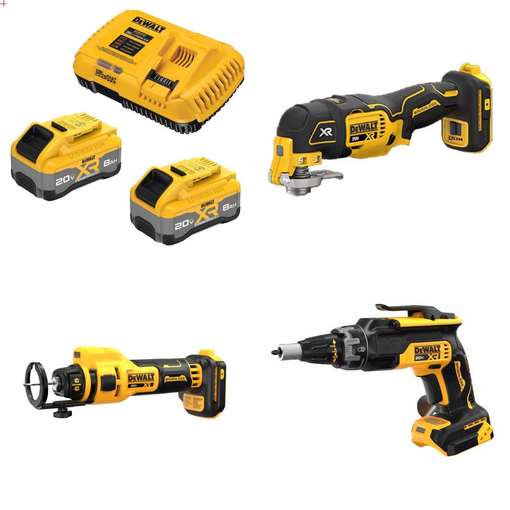 DeWalt 8Ah Kit W/ FREE Multi-Tool and FREE Cut-Out and FREE Screwgun