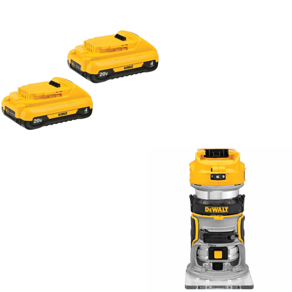 DeWalt DCB240-2 Battery Kit W/ FREE DCW600B Router