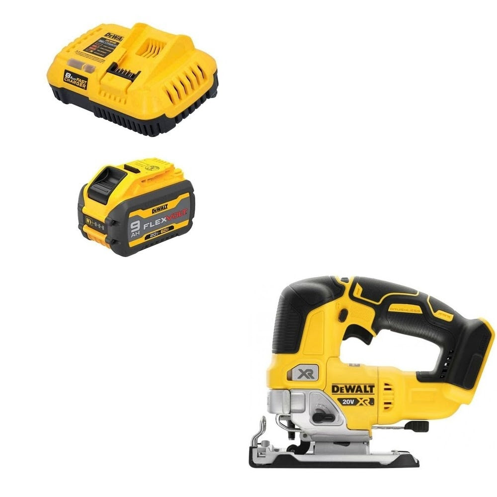 DeWalt DCB609C Battery/Charger Starter Kit W/ FREE DCS334B Jig Saw