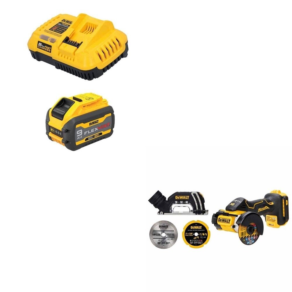 DeWalt DCB609C Battery/Charger Kit W/ FREE DCS438B Cut-Off Tool