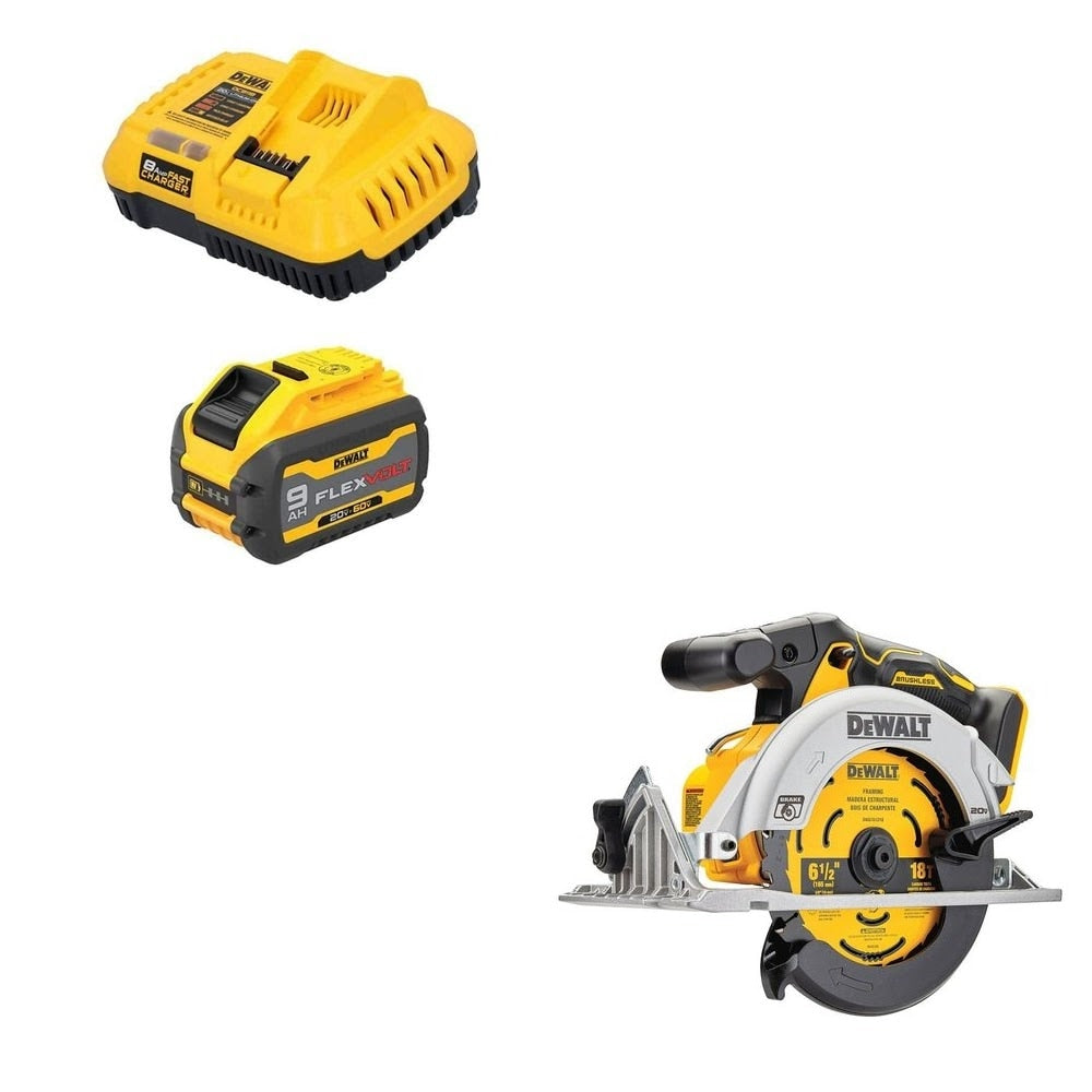DeWalt DCB609C Battery & Charger Kit W/ FREE DCS565B Circular Saw