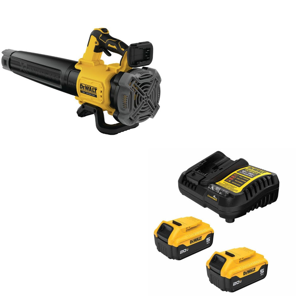 DeWalt DCBL722B 20V Max Li-Ion XR Blower W/ DCB205-2C 20V MAX 5Ah Battery Kit