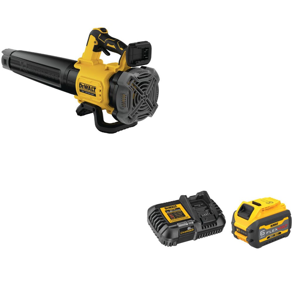 DeWalt DCBL722B 20V Max XR Blower W/ DCB606C FLEXVOLT 20V/60V MAX Starter Kit