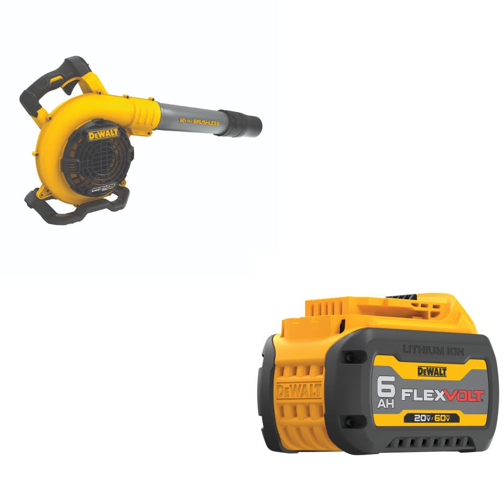 DeWalt DCBL770B 60V MAX Blower, Bare W/ DCB606 20/60V MAX FlexVolt 6.0Ah Battery