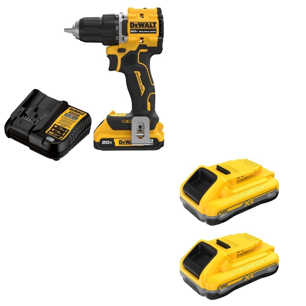 DeWalt DCB2104-2 20V MAX XR POWERPACK 4Ah Battery 2-Pack W/ DCD794D1 Drill/Driver Kit