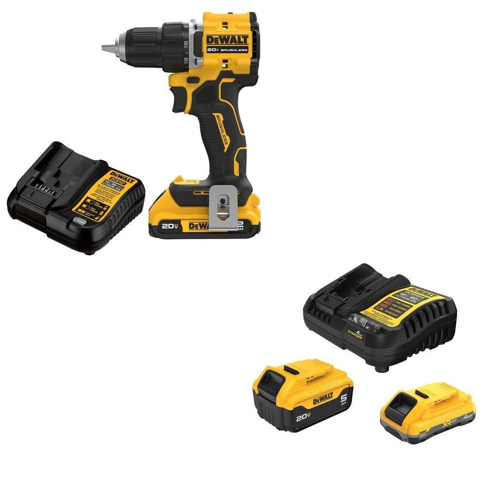 DeWalt DCB245-2C 20V MAX 4.0Ah and 5.0Ah Battery Starter Kit W/ DCD794D1 Drill/Driver Kit