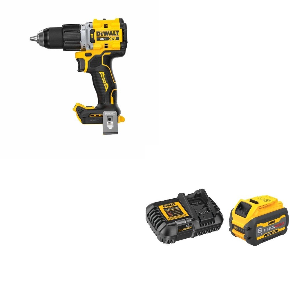 DeWalt DCD806B 20V MAX XR 1/2 in. Hammer Drill W/ DCB606C FLEXVOLT 6.0Ah Kit