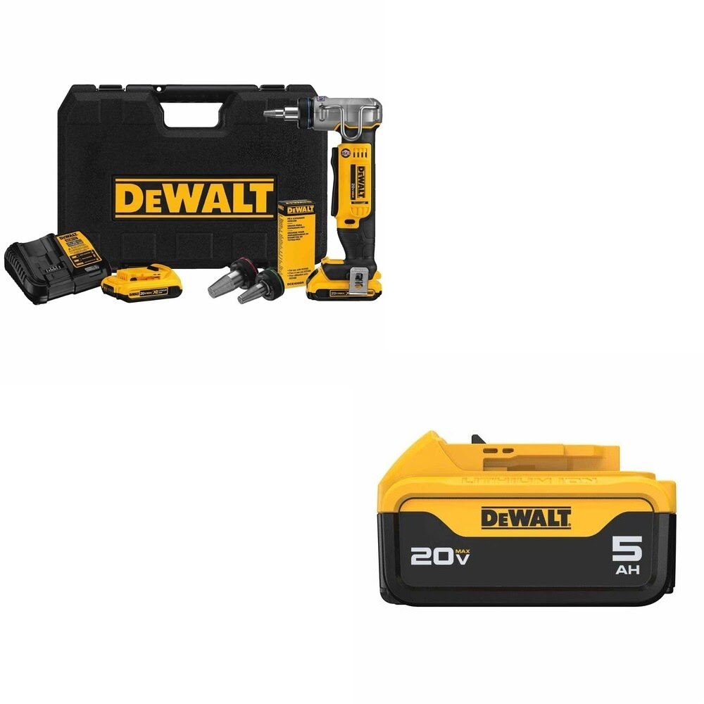 DeWalt DCE400D2 Pex Expander Kit W/ FREE DCB205 5.0Ah Battery