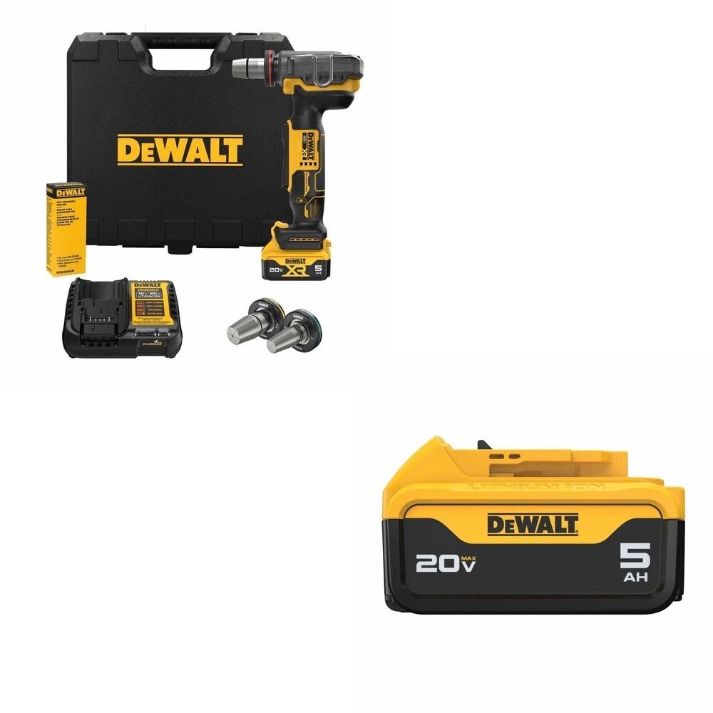 DeWalt DCE410P1 PEX Expander Kit W/ FREE DCB205 5Ah Battery