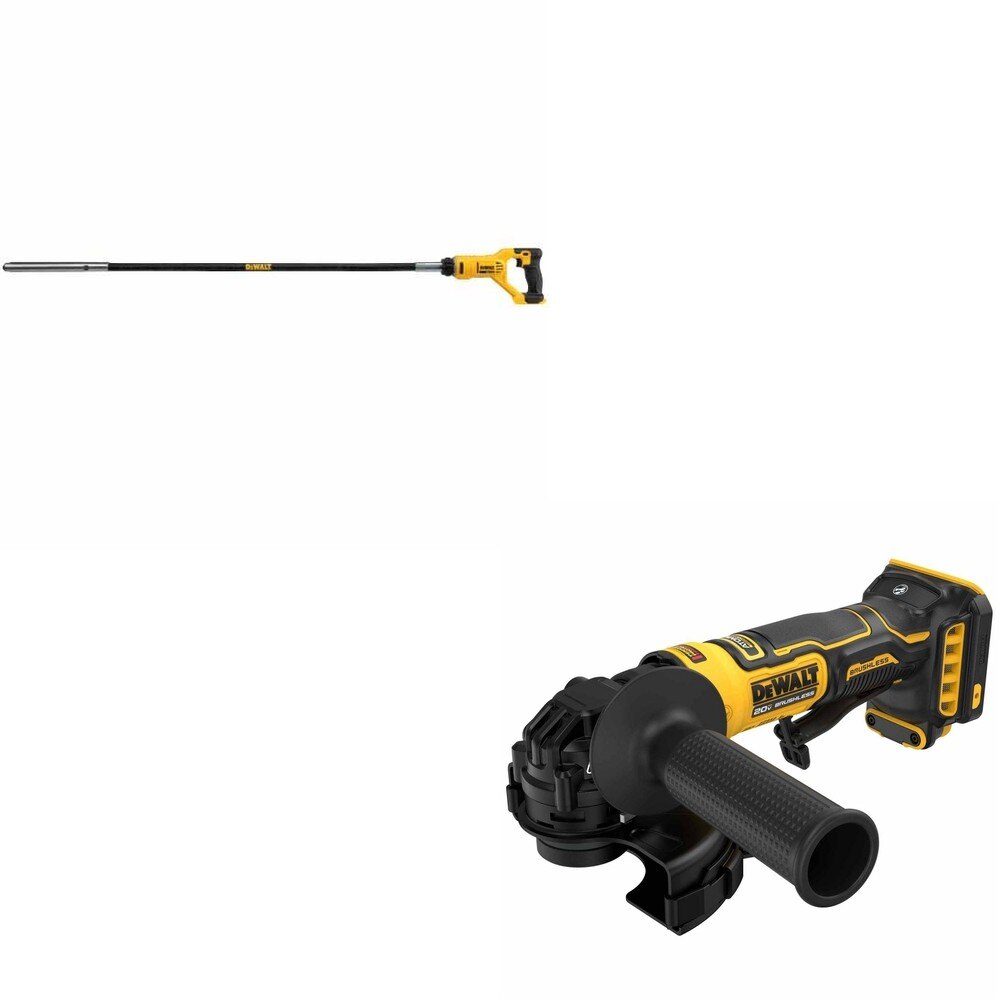 DeWalt DCE531B 20V MAX Concrete Pencil Vibrator W/ DCG402B ATOMIC Angle Grinder