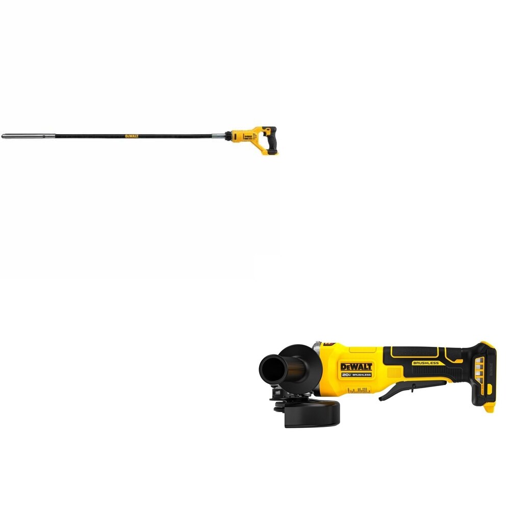 DeWalt DCE531B 20V MAX Concrete Pencil Vibrator W/ DCG408B Paddle-Switch Grinder