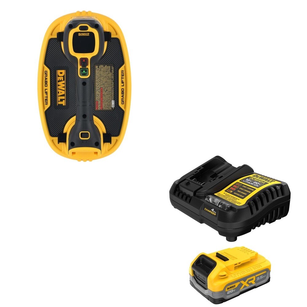 DeWalt DCE592B 20V MAX GRABO Vacuum Lifter W/ DCBP320C POWERSTACK 3.5Ah Kit