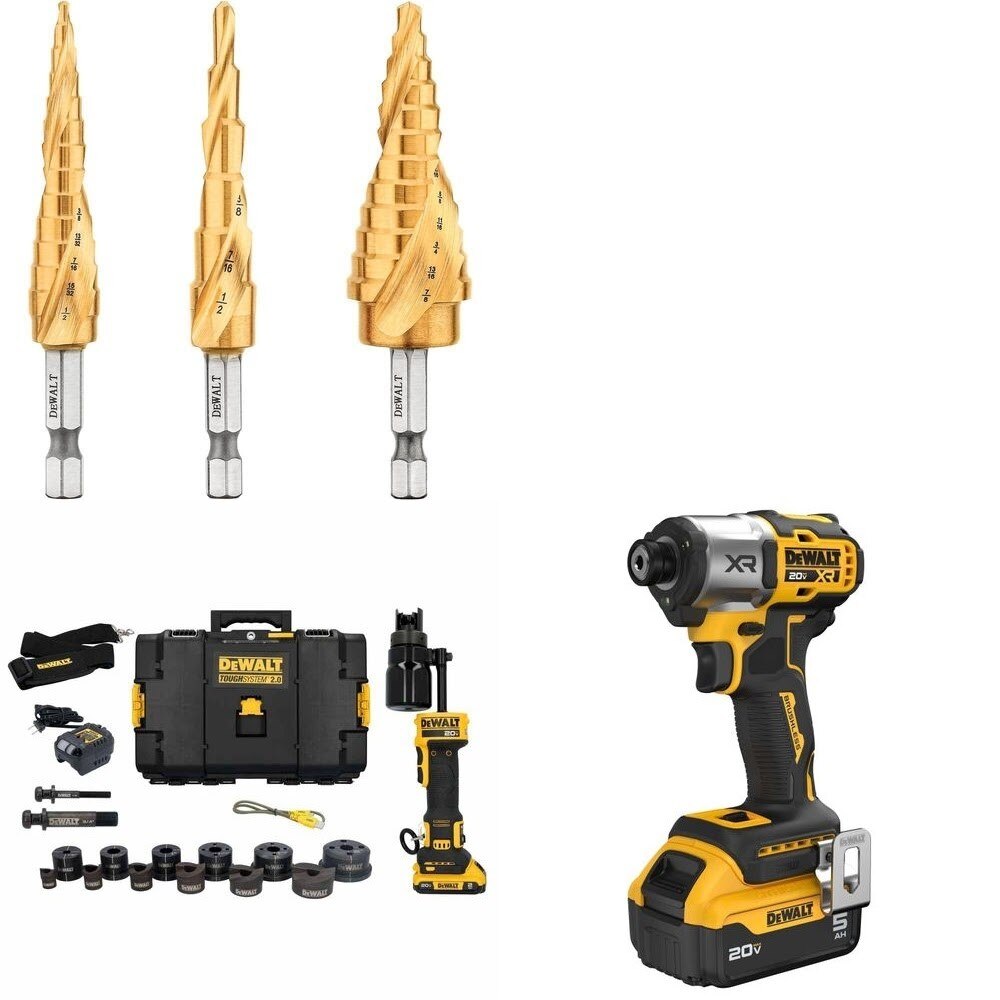 DeWalt DCE600D1K4 Knockout Kit W/ FREE Step Bits and FREE Driver