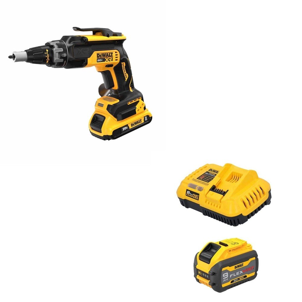 DeWalt DCB609C FLEXVOLT 20V/60V MAX 9.0Ah Battery Starter Kit W/ DCF630D2 Screwgun Kit