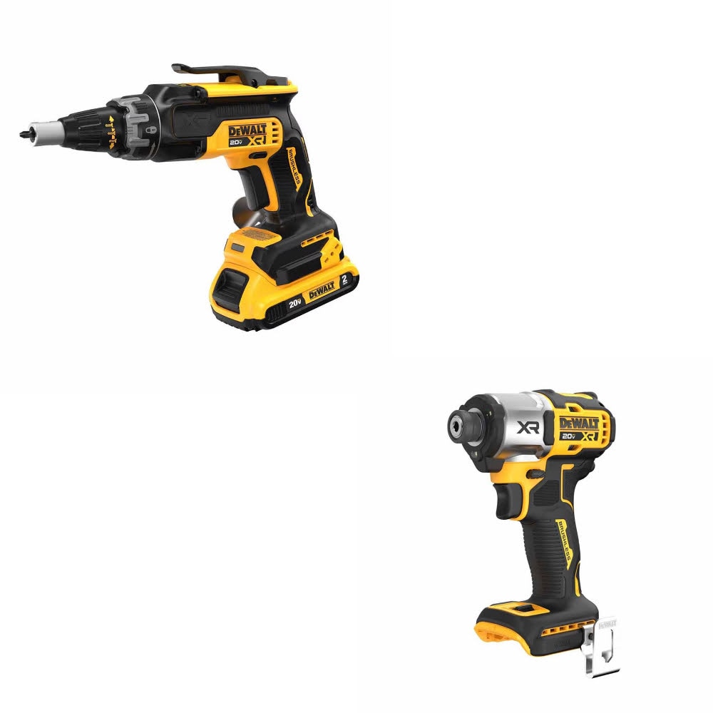 DeWalt DCF630D2 Drywall Screwgun Kit W/ FREE DCF845B Impact Driver