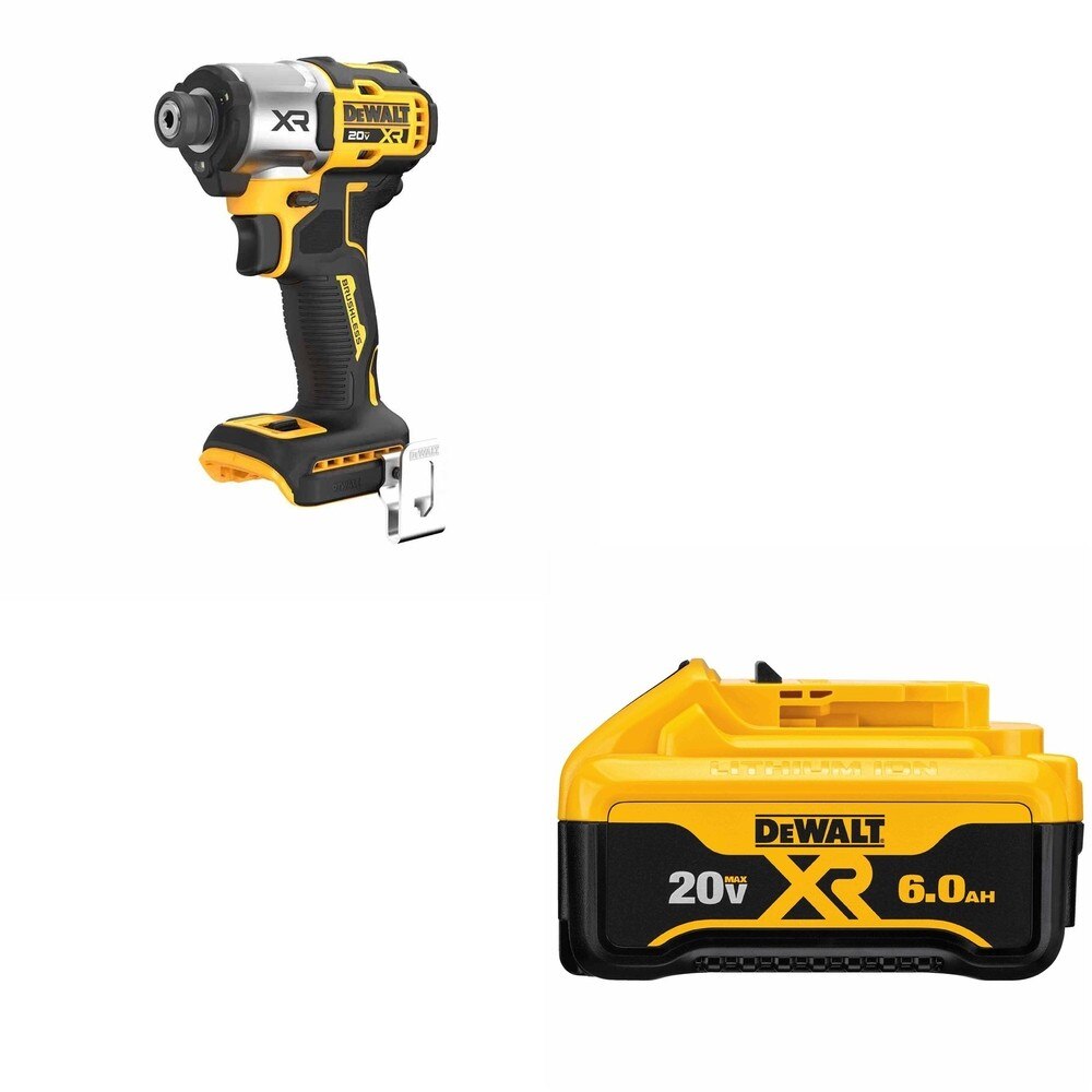 DeWalt DCB206 20V MAX XR 6.0Ah Battery W/ DCF845B 3-Speed Impact Driver