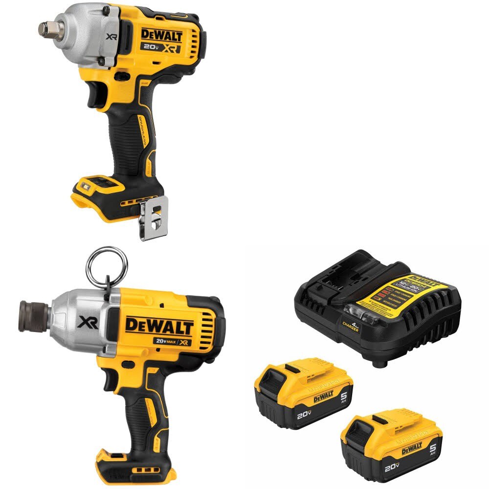 DeWalt DCF891B 20V MAX Impact Wrench Kit W/ DCF898B Impact Wrench and FREE DCB205 Battery Kit