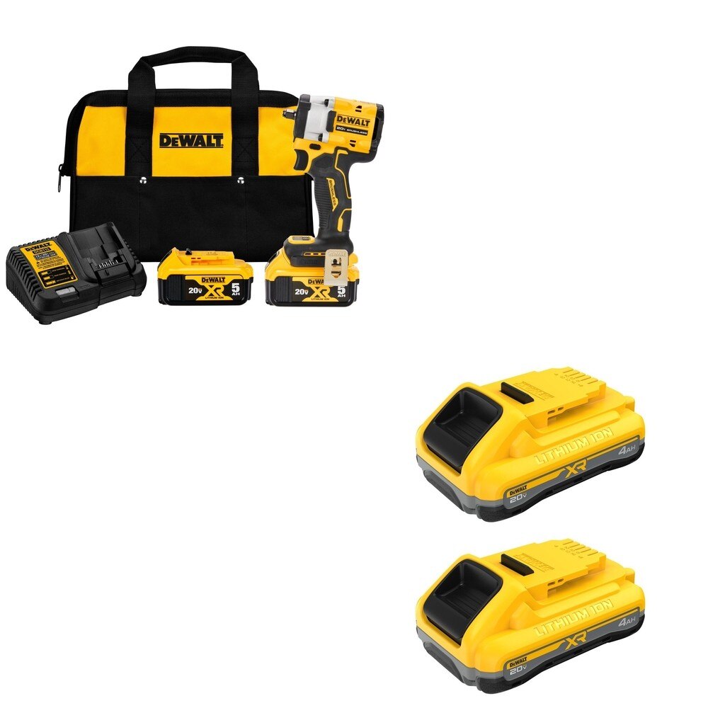 DeWalt DCF923P2 ATOMIC 20V MAX 3/8 in. Impact Wrench Kit W/ DCB2104-2 POWERPACK 4Ah 2-Pack