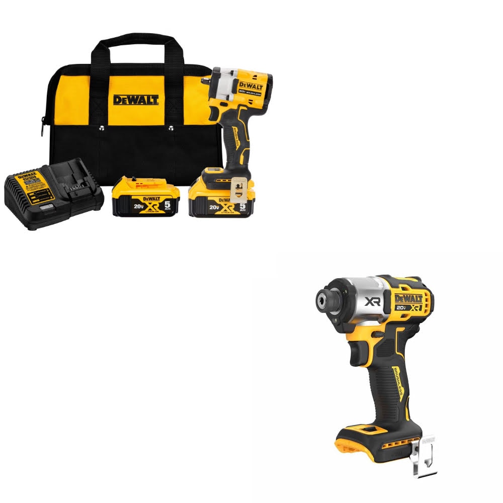 DeWalt DCF923P2 Impact Wrench Kit W/ FREE DCF845B Impact Driver