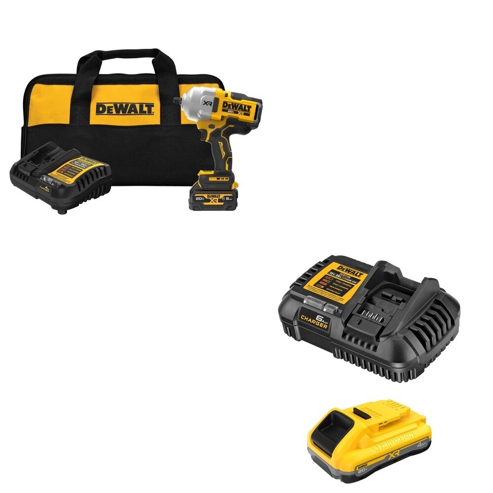 DeWalt DCF961GP1 20V MAX XR 1/2 in. High Torque Impact Wrench Kit W/ DCB2104C POWERPACK 4Ah Kit