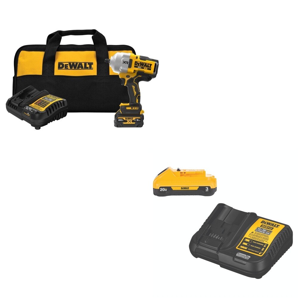 DeWalt DCF961GP1 20V MAX XR 1/2 in. High Torque Impact Wrench Kit W/ DCB230C 3.0Ah Starter Kit