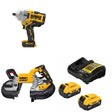 DeWalt DCF964B Impact Wrench Kit W/ DCS376B Bandsaw and FREE DCB205-2C Battery Kit