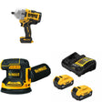 DeWalt DCF964B 20V MAX Impact Wrench Kit W/ DCW210B Sander and FREE DCB205-2C Battery Kit