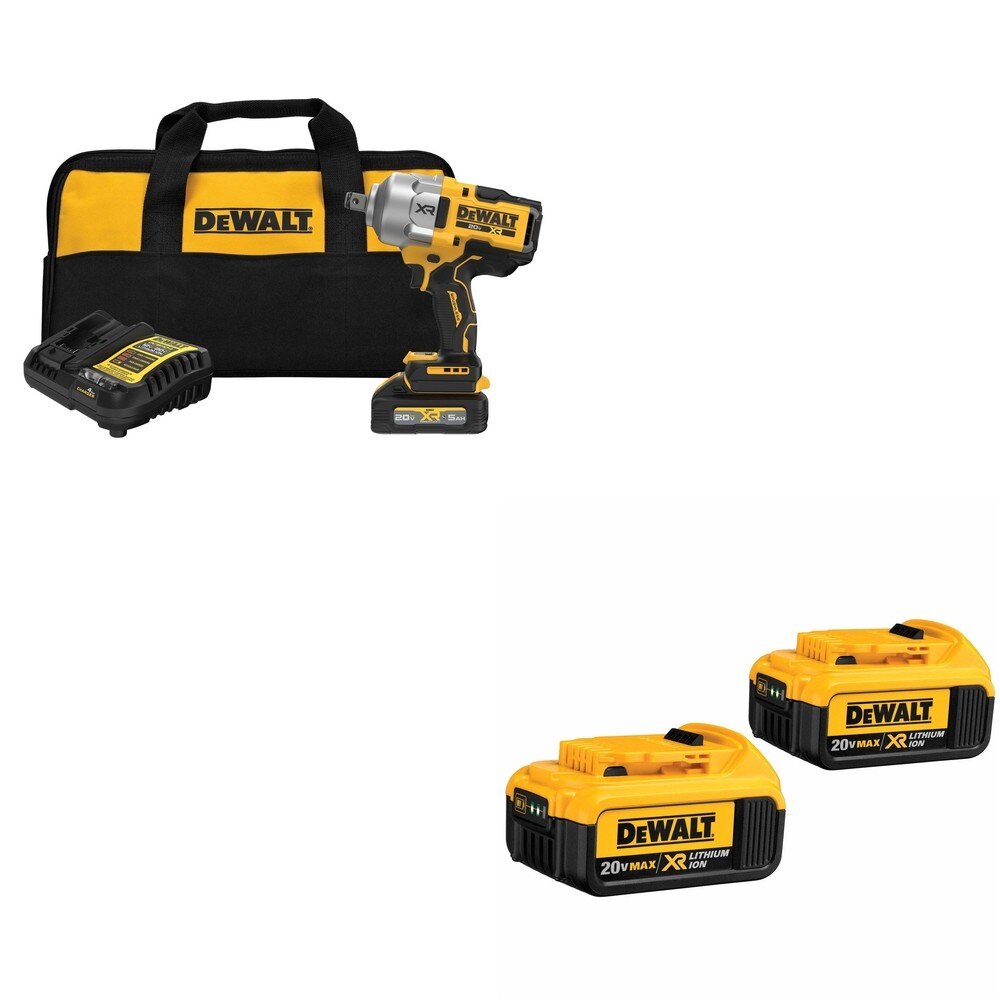 DeWalt DCF964GH1 3/4 in. Wrench Kit W/ DCB204-2 4.0Ah Battery 2-Pack
