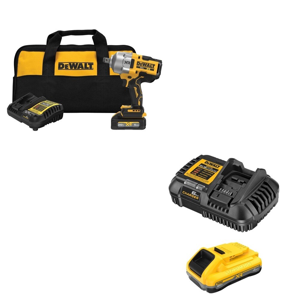 DeWalt DCF964GH1 20V MAX XR 3/4 in. High Torque Impact Wrench Kit W/ DCB2104C POWERPACK 4Ah Kit