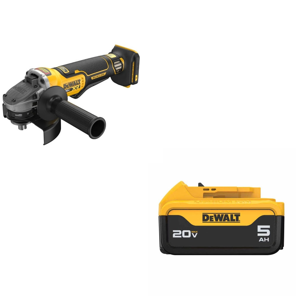 DeWalt DCG410B Angle Grinder Kit W/ FREE DCB205 20V 5.0Ah Battery