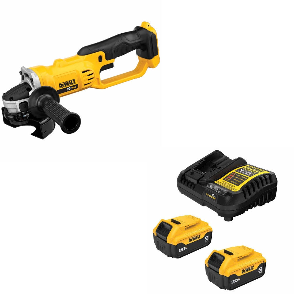 DeWalt DCG412B 20V MAX Cut-Off Tool, Bare W/ DCB205-2C 20V MAX 5Ah Battery Kit