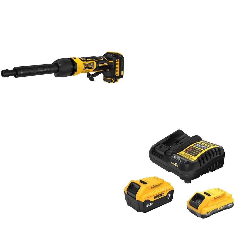 DeWalt DCG420XB Extended Die Grinder W/ FREE DCB245-2C 4Ah/5Ah Battery Starter Set