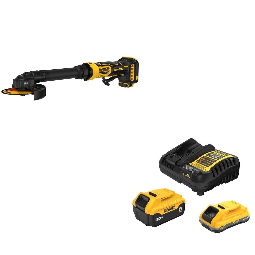 DeWalt DCG432XB 4 in. Extended Cut-Off Tool W/ FREE DCB245-2C 4Ah/5Ah Battery Starter Set