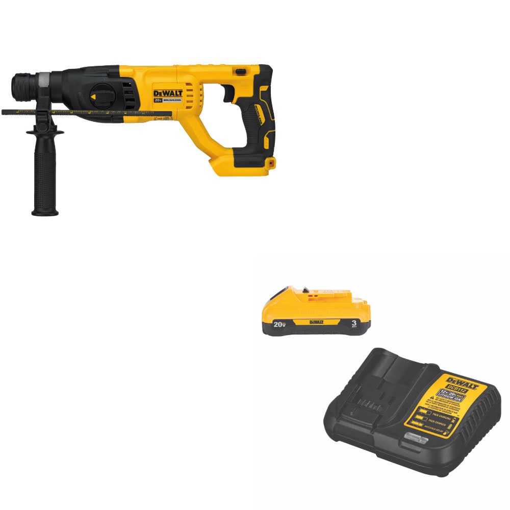 DeWalt DCH133B 20V MAX XR 1" Rotary Hammer Drill W/ DCB230C 20V MAX Starter Kit