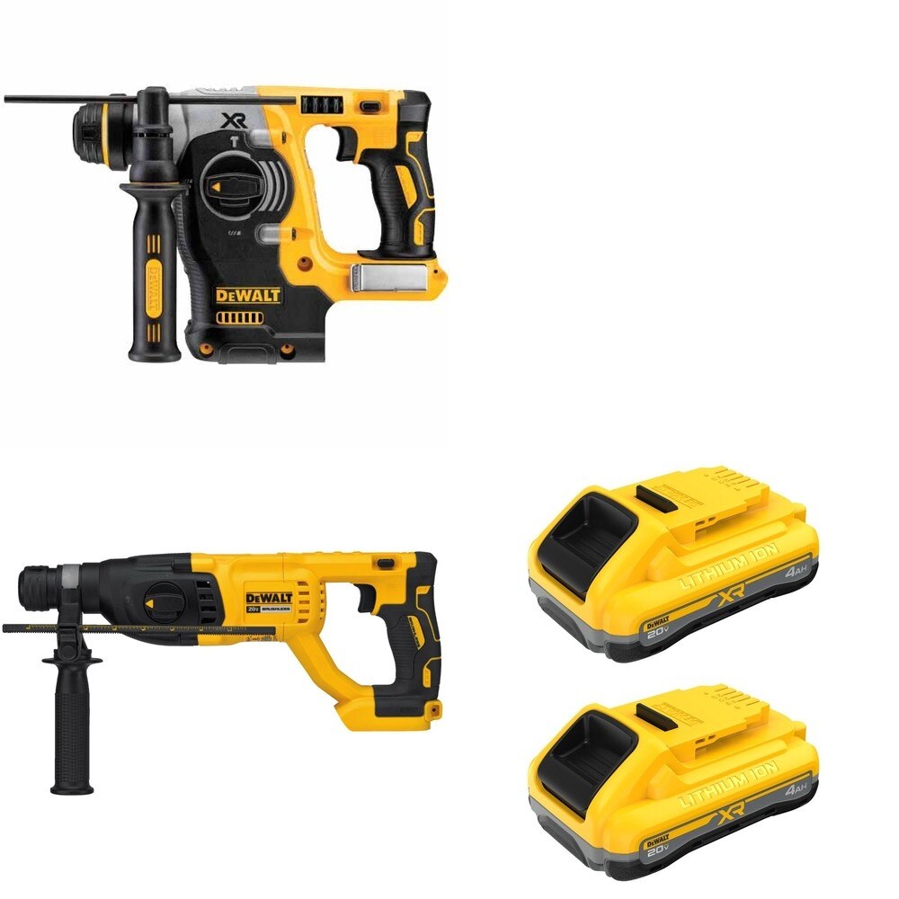 DeWalt DCH273B SDS-Plus Rotary Hammer W/ DCB2104-2 and DCH133B D-Handle Rotary Hammer