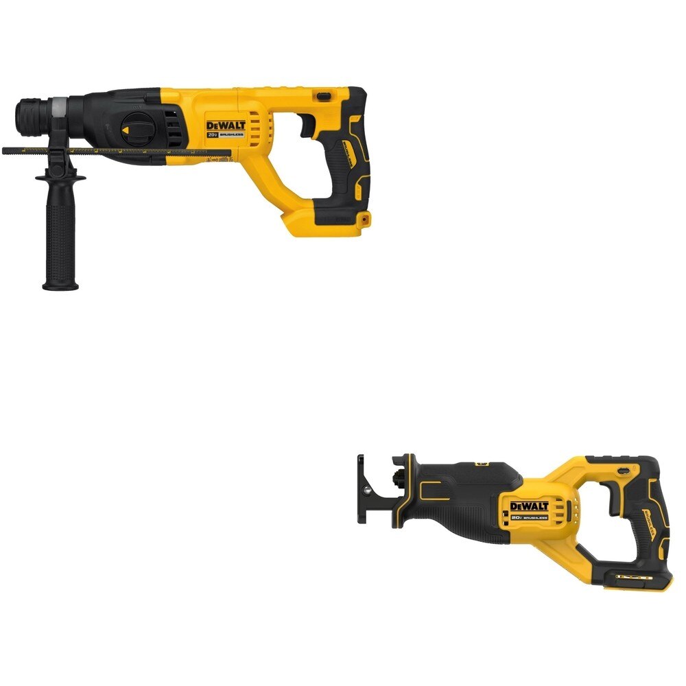 DeWalt DCH133B 20V MAX XR 1 in. D-Handle Rotary Hammer W/ DCS382B Reciprocating Saw