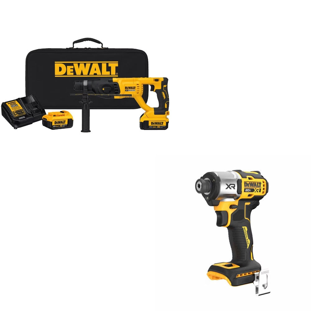 DeWalt DCH133M2 Rotary Hammer Kit W/ FREE DCF845B Impact Driver