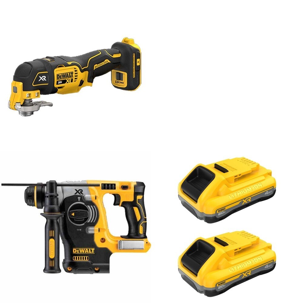 DeWalt DCH273B SDS-Plus Rotary Hammer W/ DCB2104-2 and DCS356B Oscillating Multi-Tool