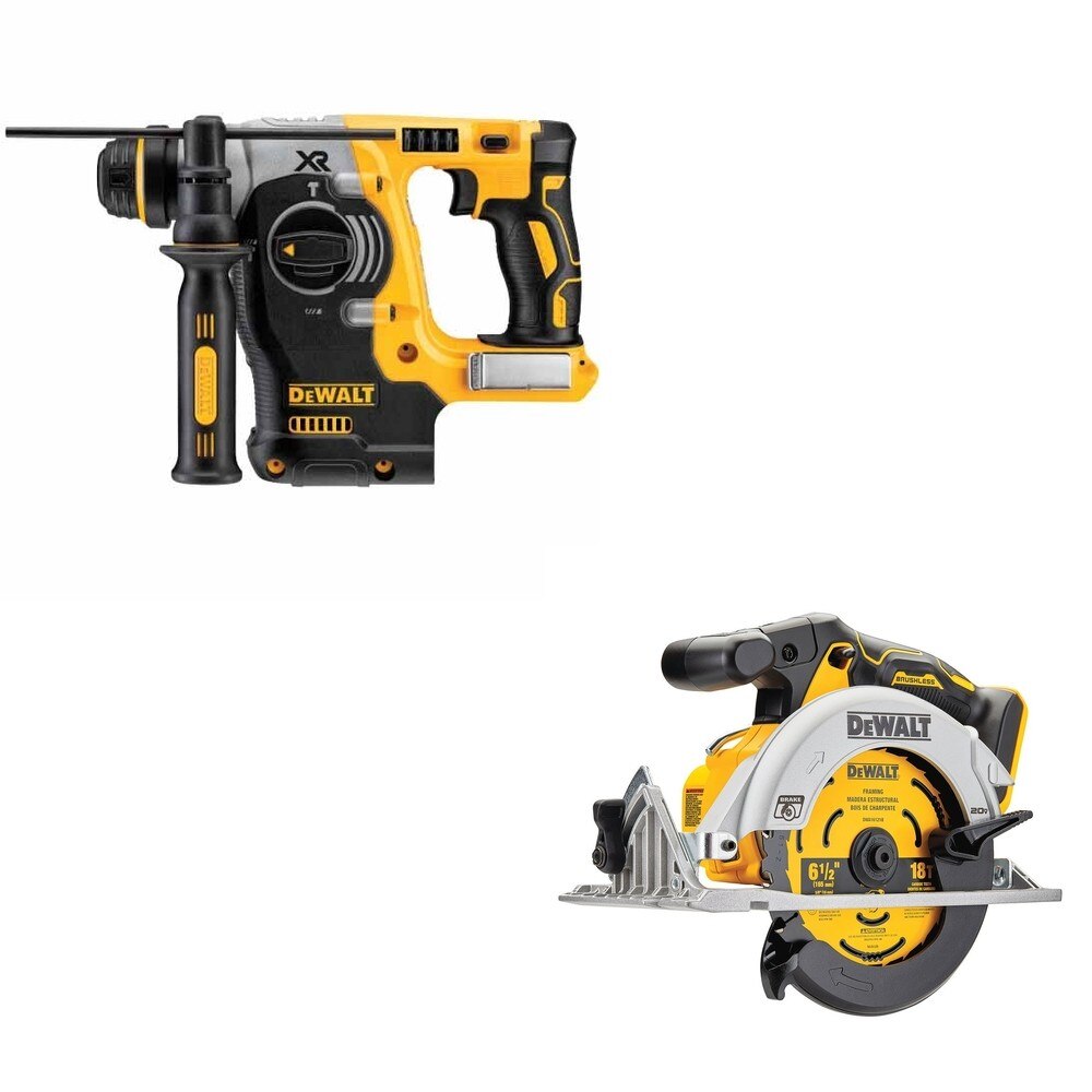DeWalt DCH273B 20V MAX 1 in. SDS-Plus Rotary Hammer W/ DCS565B 6-1/2 in. Circular Saw