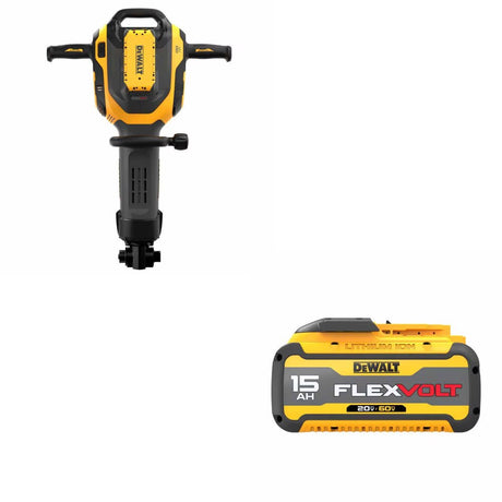 DeWalt DCH966Z2K 60V Demolition Hammer Kit W/ FREE DCB615 15.0Ah Battery