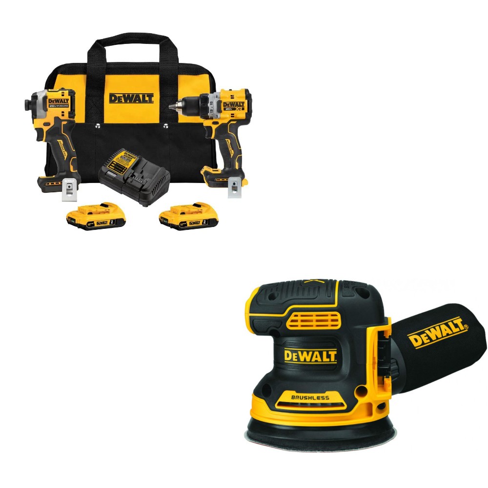 DeWalt DCK2051D2 20V Max XR 2-Tool Combo Kit W/ DCW210B 20V MAX* XR 5" Sander