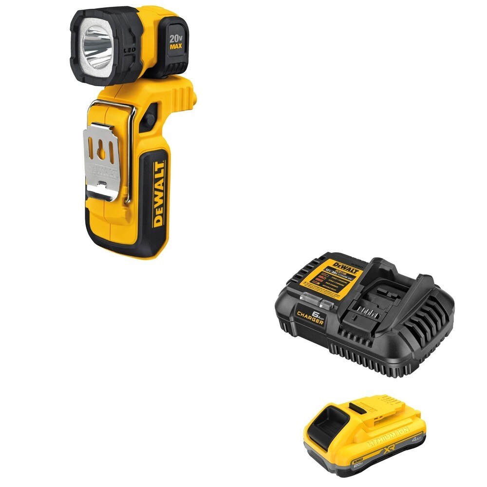 DeWalt DCB2104C 20V MAX XR POWERPACK 4Ah Battery Kit W/ DCL044 LED Worklight