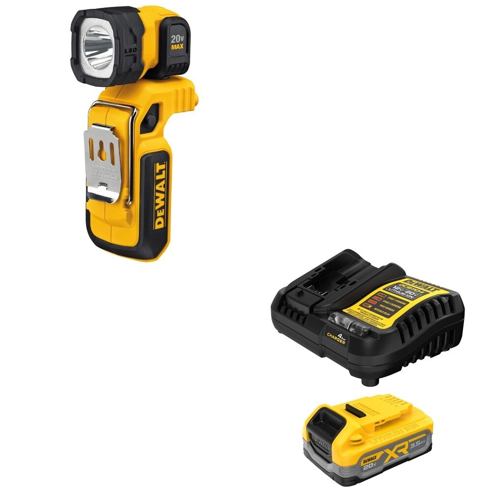 DeWalt DCBP320C 20V MAX XR POWERSTACK 3.5Ah Battery Kit W/ DCL044 LED Worklight
