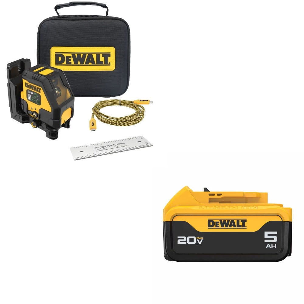 DeWalt DCLE14201GB Laser Kit W/ FREE DCB205 20V 5.0Ah Battery