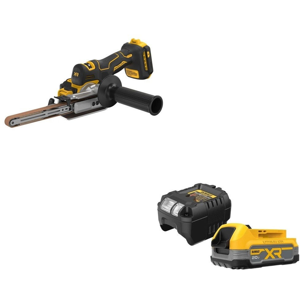 DeWalt DCM200B 20V XR Bandfile, Bare W/ DCBP034C 20V MAX Starter Kit